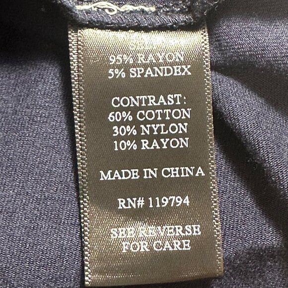 Artesia Navy Blue Embroidered Sleeveless Top XXL Womens Boho Lace Yoke Hippie - Picture 4 of 7